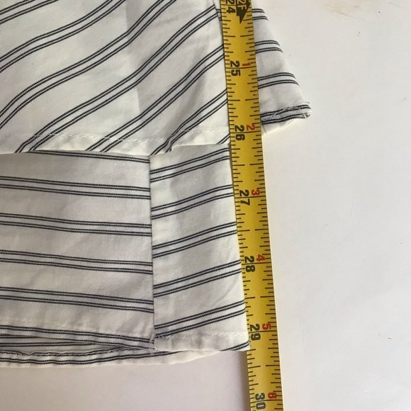 NWT Joie Yenene Porcelain Shirting Stripe Asymmetrical Skirt Women's Size 2 - Picture 9 of 14